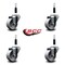 Service Caster 3'' Semi Steel Wheel Swivel 7/8'' Expanding Stem Caster Set, 4PK SCC-EX20S314-SSS-78-4 - alternate 4